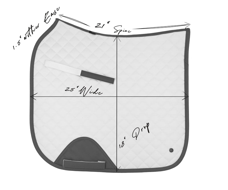 16C Dressage Pad - White & Cognac