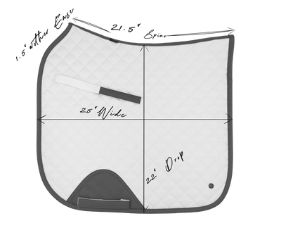 Sixteen Cypress Dressage Pad Navy and Hickory