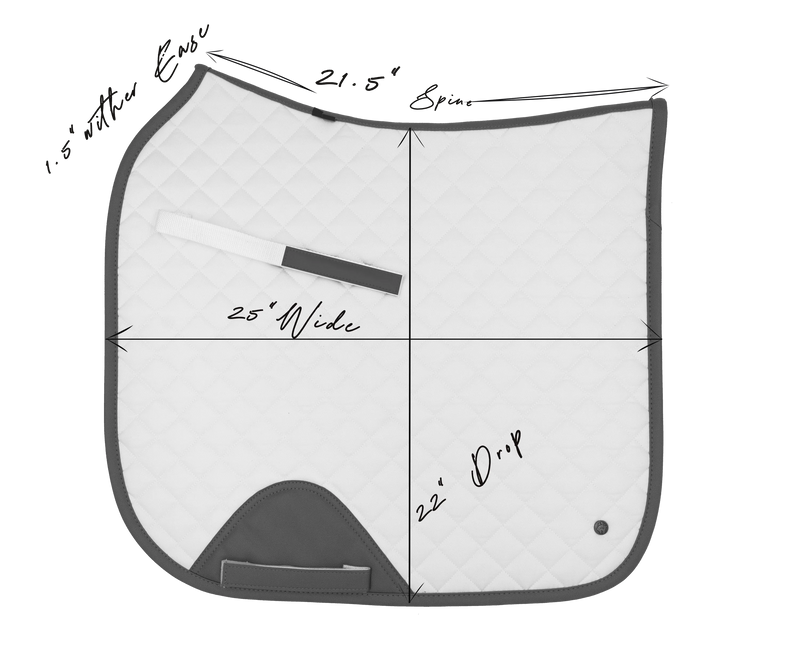 Sixteen Cypress Dressage Pad Navy and Hickory