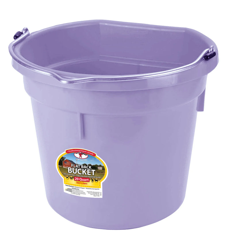 Plastic Flatback Bucket 20qt Lilac