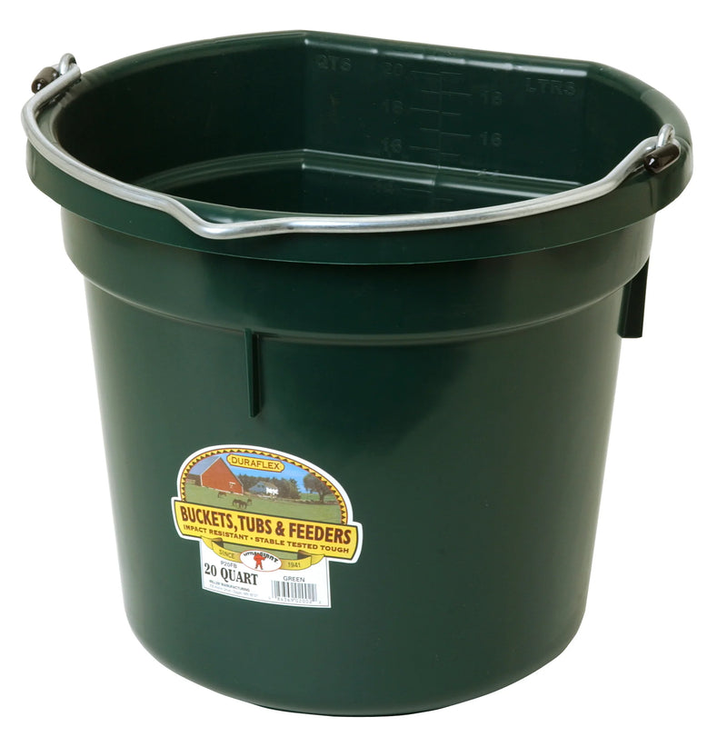 Plastic Flatback Bucket 20 Qt Hunter
