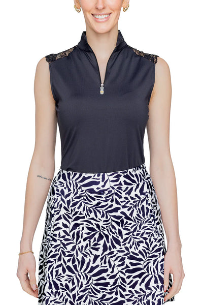 Kastel Denmark Lace Shoulder Top