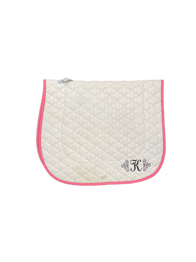 Wilker's Saddle Pad - White/Pink est. F/S - USED