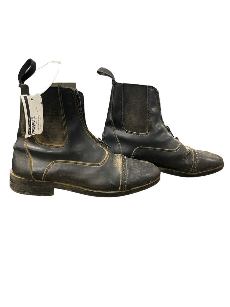 Equistar Paddock Boots, Black - Kids 5 - USED