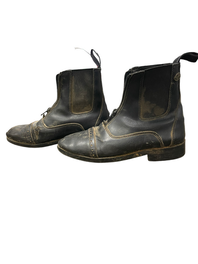 Equistar Paddock Boots, Black - Kids 5 - USED