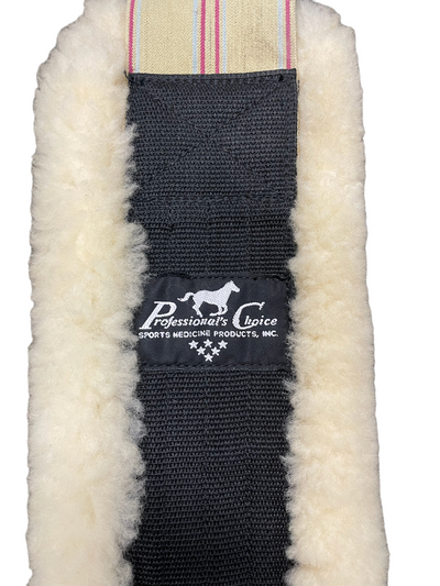 Professional's Choice Girth - White/Black fuzzy -56" - USED