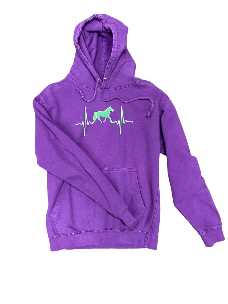 AWD Horse Sweatshirt - Purple/Green - S - USED -