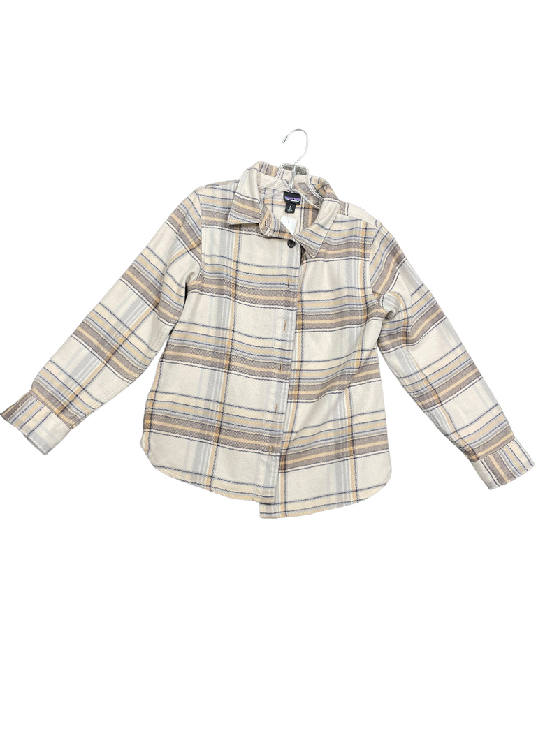 Patagonia Flannel - Cream Plaid - Youth 8 - USED