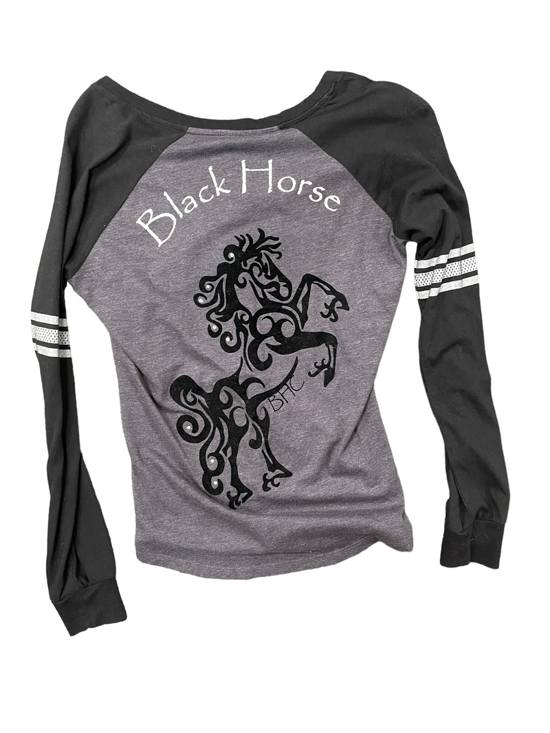 Black Horse LS Top - Grey/Black - Small - USED -