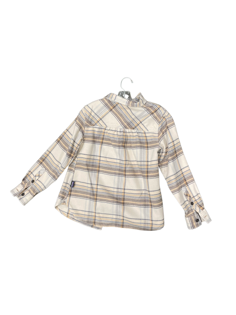 Patagonia Flannel - Cream Plaid - Youth 8 - USED
