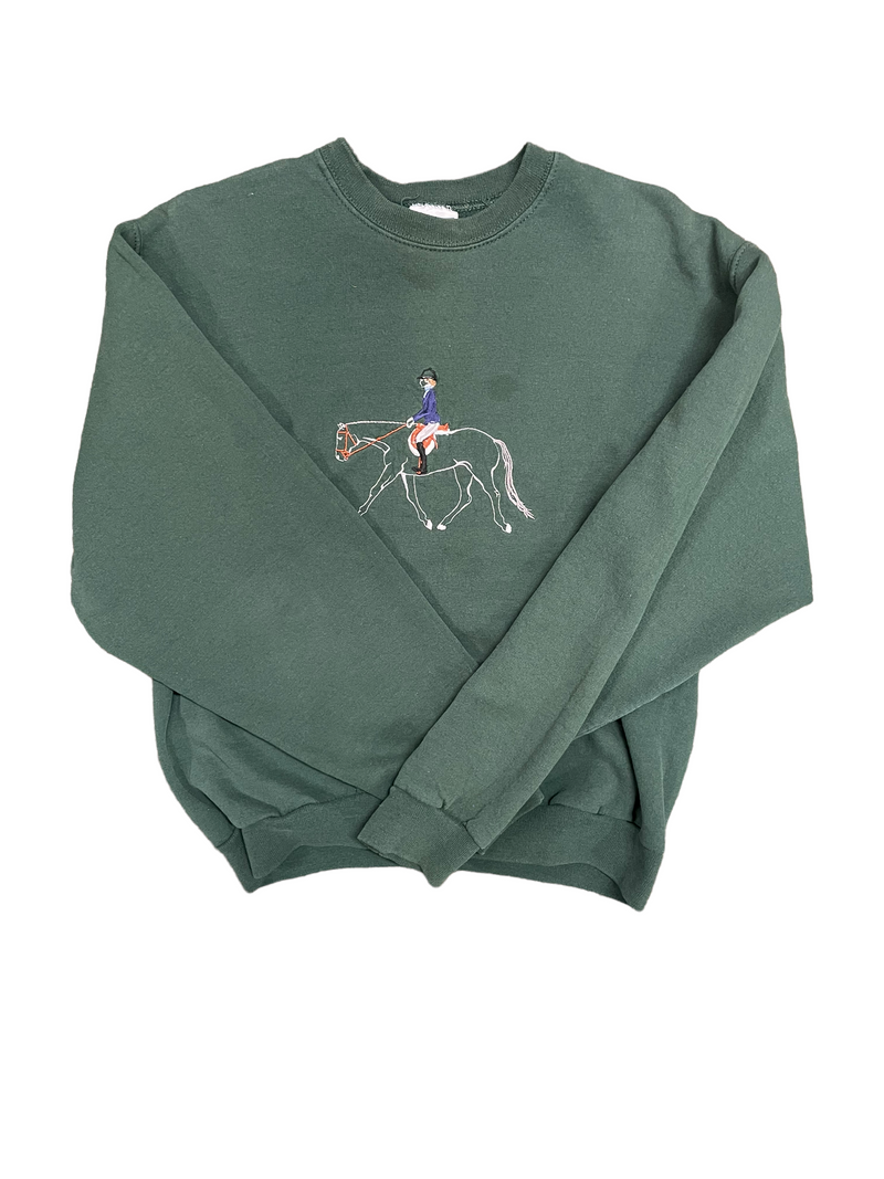 Embroidered Sweater - Green - S - USED