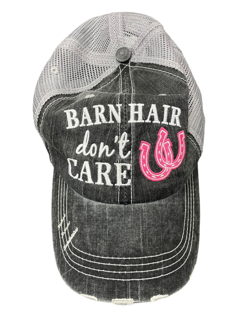 Distressed "Barn Hair" Hat - Grey - One Size - USED