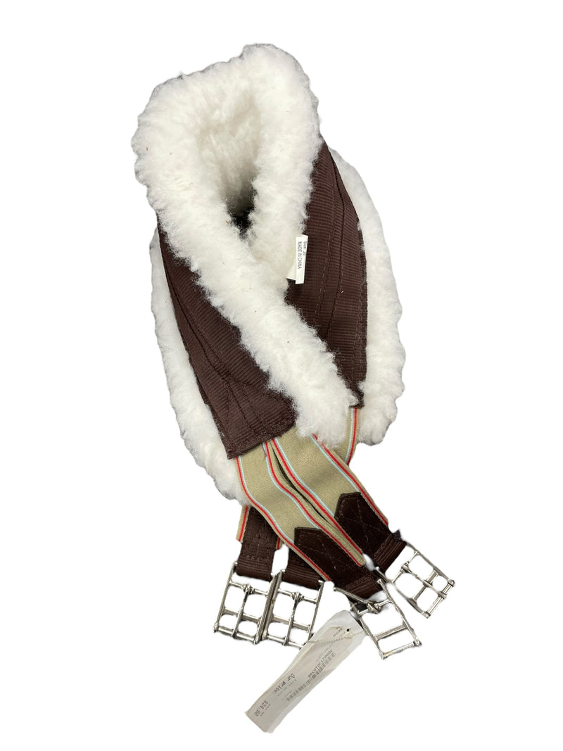 Synthetic Fleece Girth *NWT* - Brown/White - 38" - USED