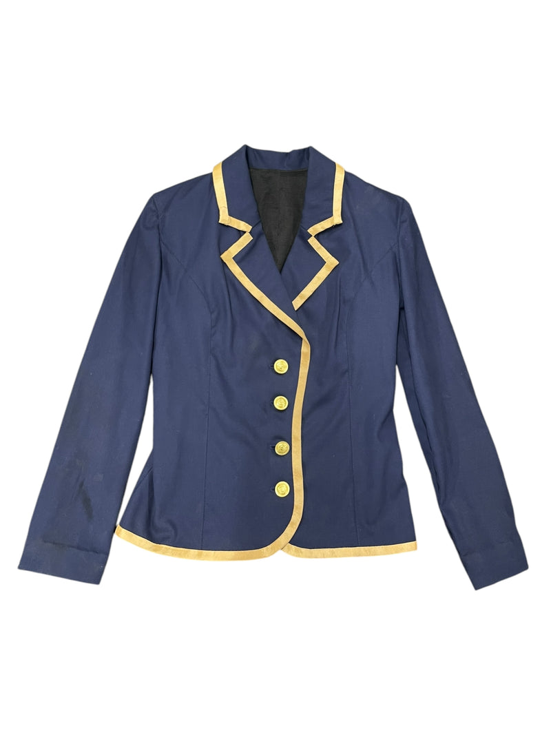 Sittin Pretty Custom Showmanship Outfit - Navy/Gold - Approx 4 - USED