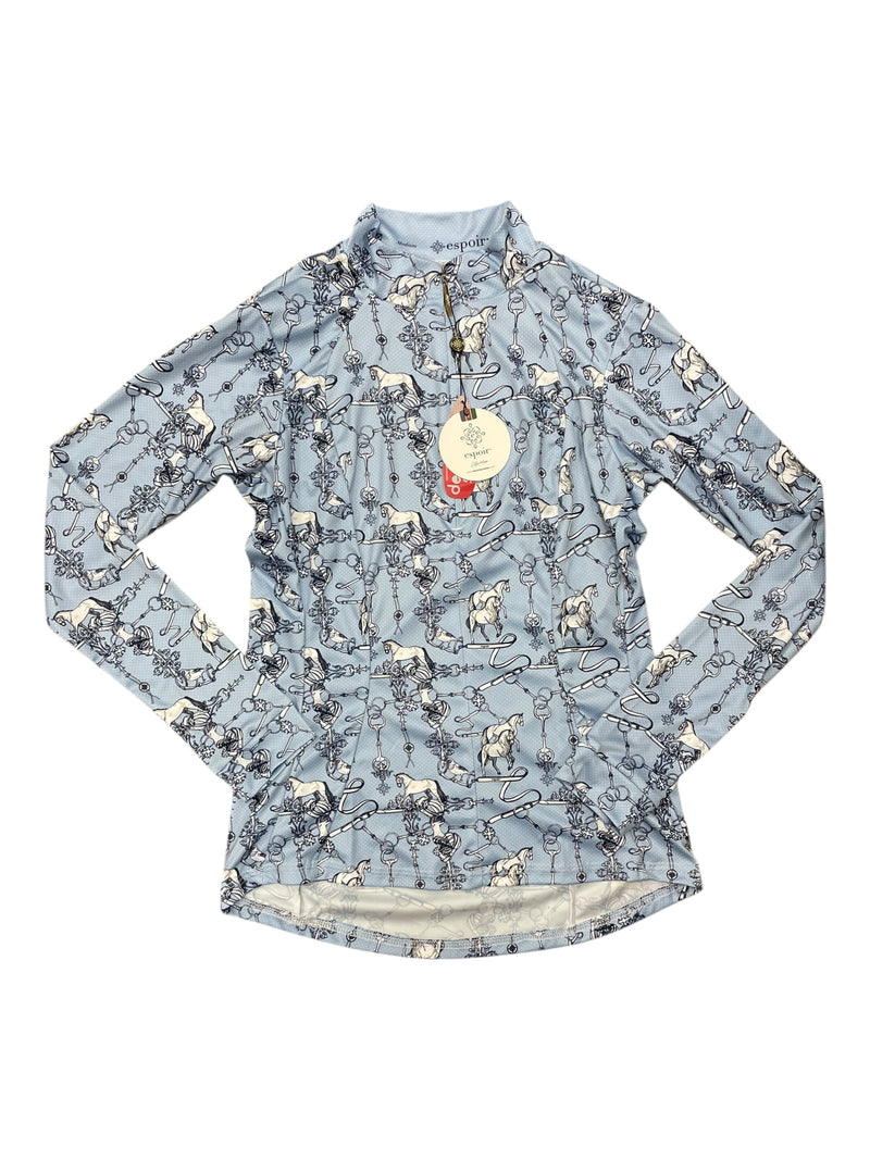 Espoir 1/4 Zip Sun Shirt *NWT* - Sky Blue Carnival - M - USED
