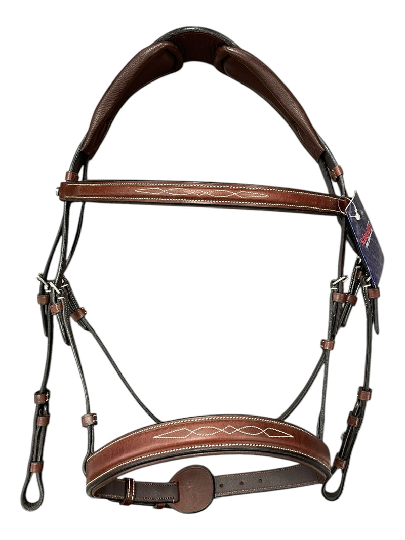 J Sterling Poll Relief Bridle *NWT* - Dark Chestnut - Cob - USED
