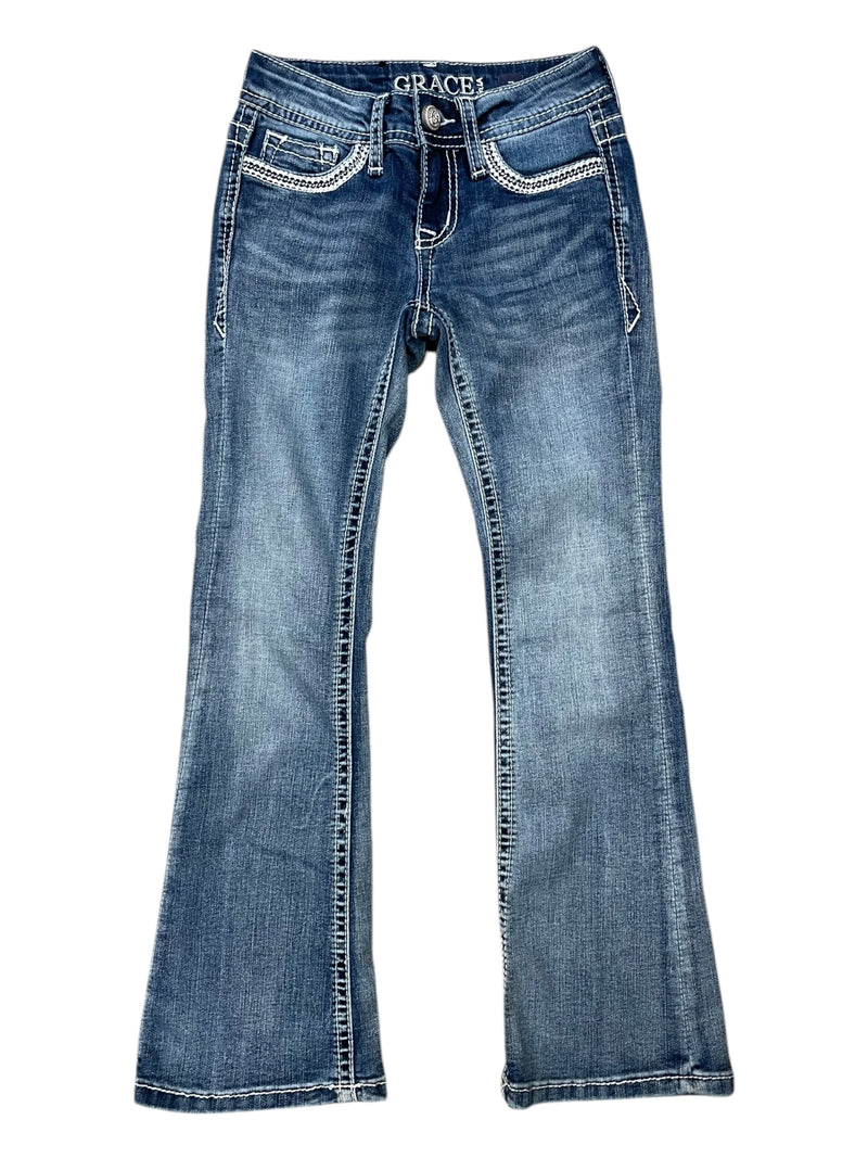 Grace In L.A Jeans - Denim - Youth 7 - USED