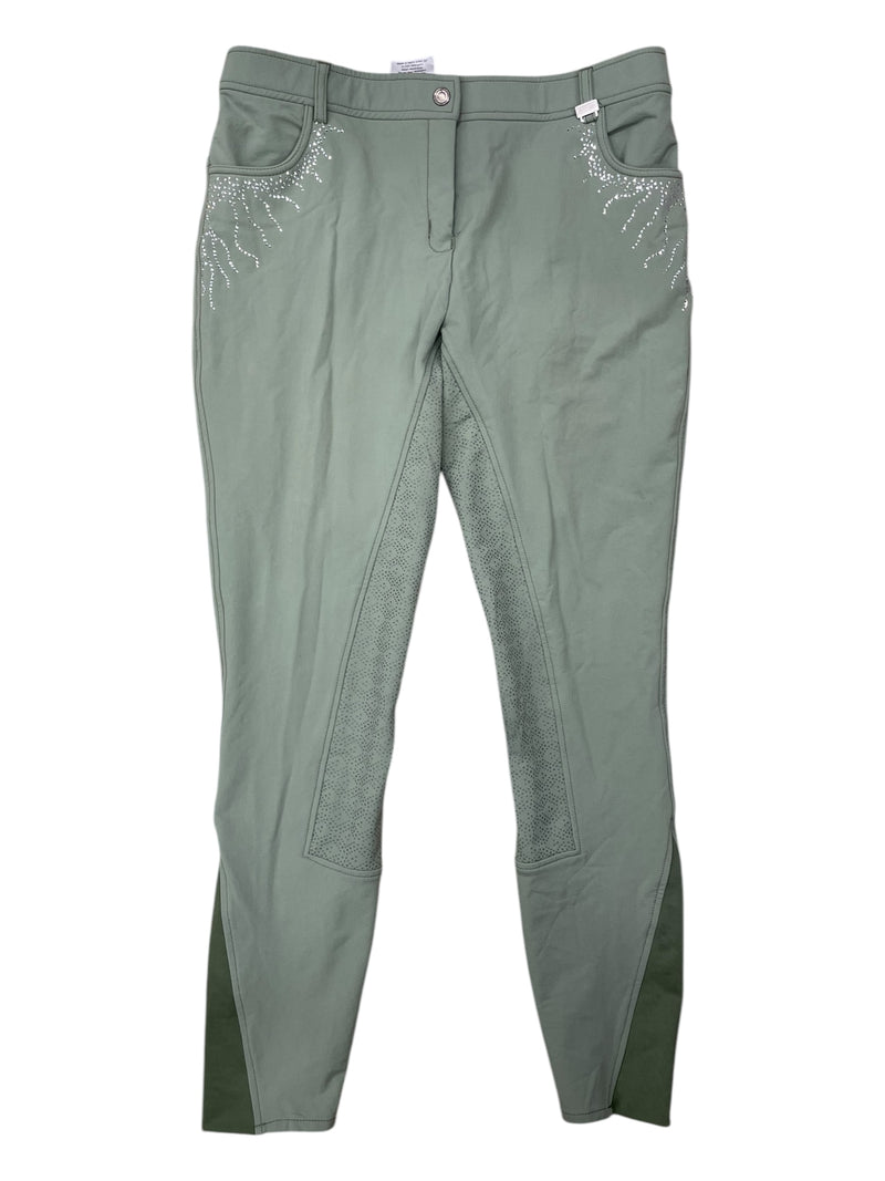 Montar Bling FS Breech - Light Green/Silver Bling - 42 (Approx 30) - USED