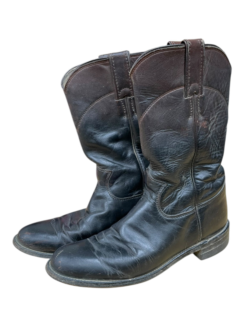 Justin Cowgirl Boots - Dark Brown/Black - 6.5 B - USED
