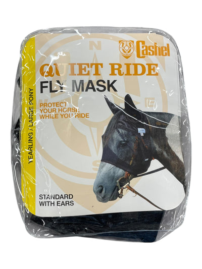 Cashel Quiet Ride Fly Mask *NWT* - Black - Yearling/Large Pony - USED
