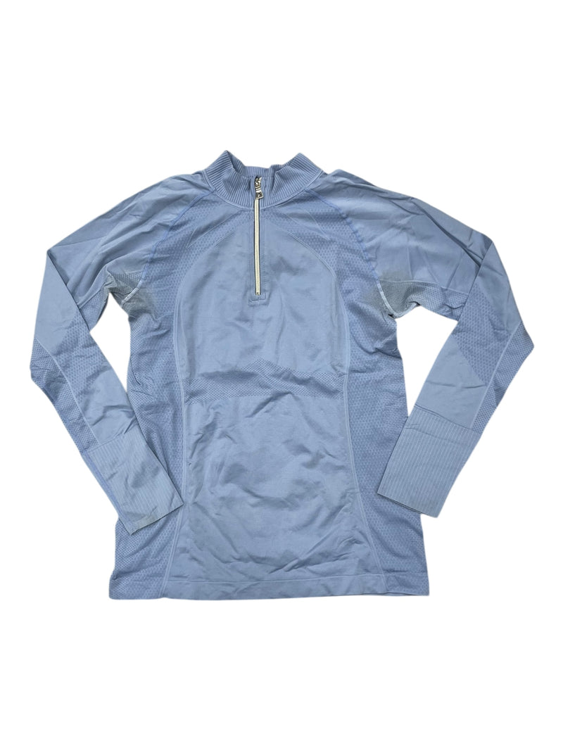 Anique 1/4 Zip LS Base Layer - Periwinkle - L - USED