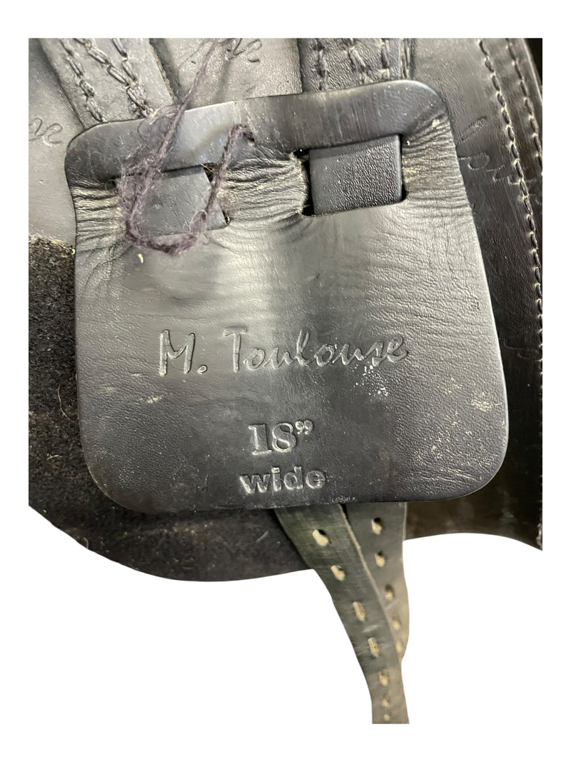 M Toulouse Aachen DR Saddle - Black - 18" / Wide - USED