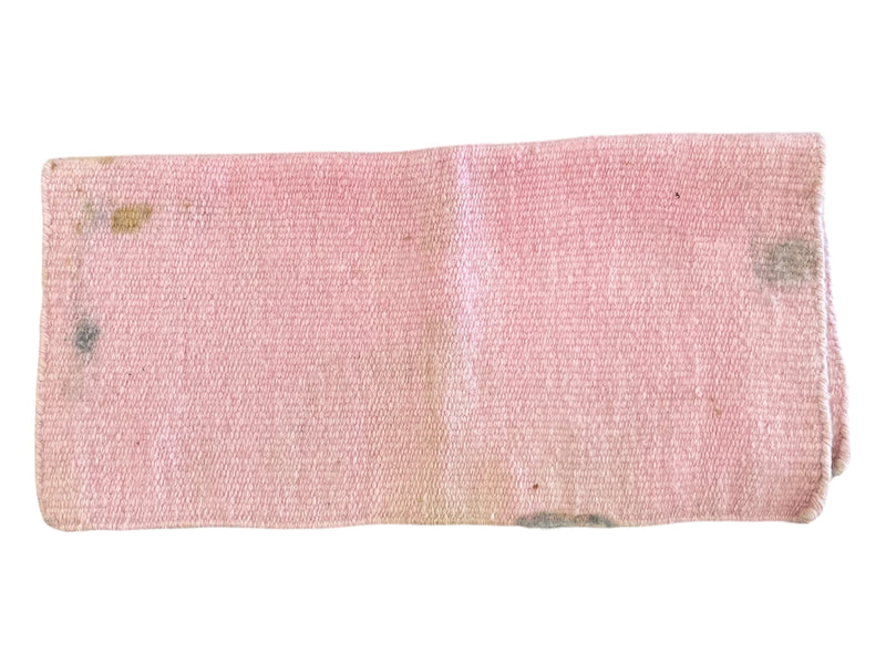 Western Saddle Blanket - Pink - Approx 34" Long - USED