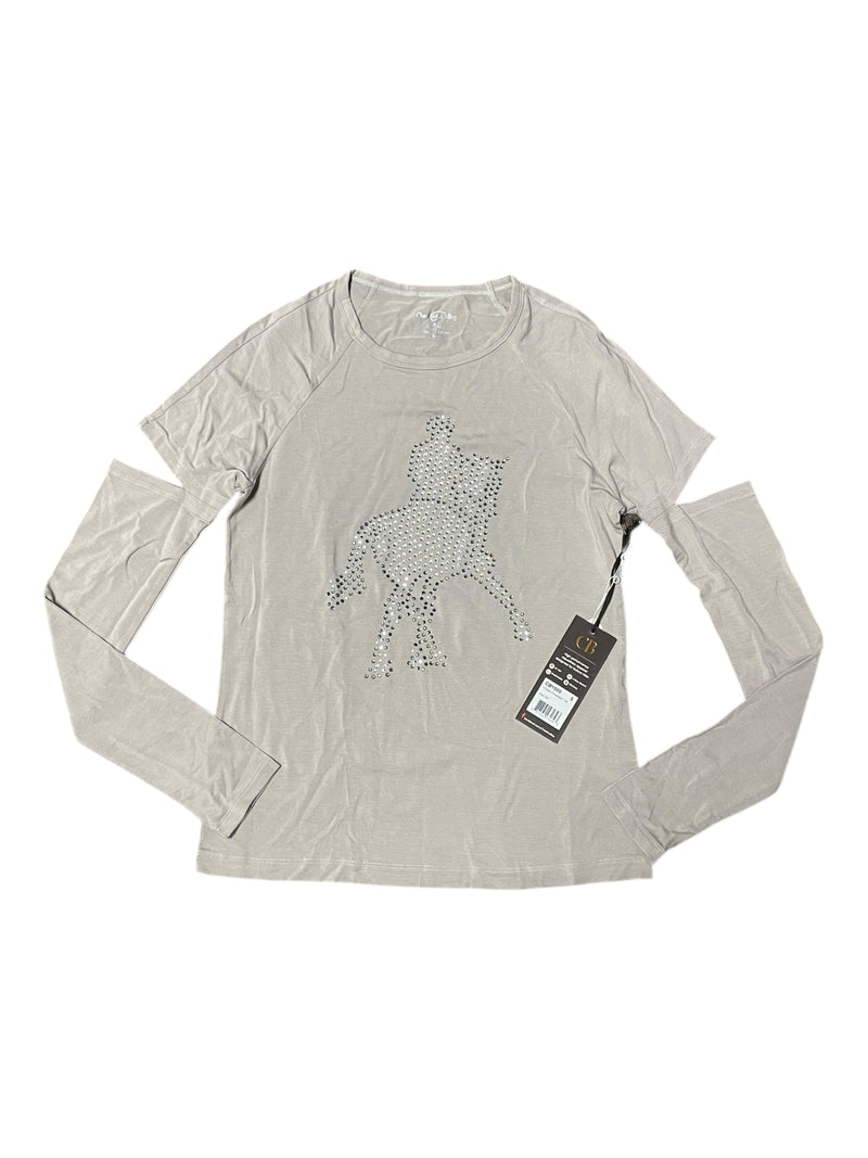 Chestnut Bay Crystal Dressage Tee *NWT* - Ash - S - USED