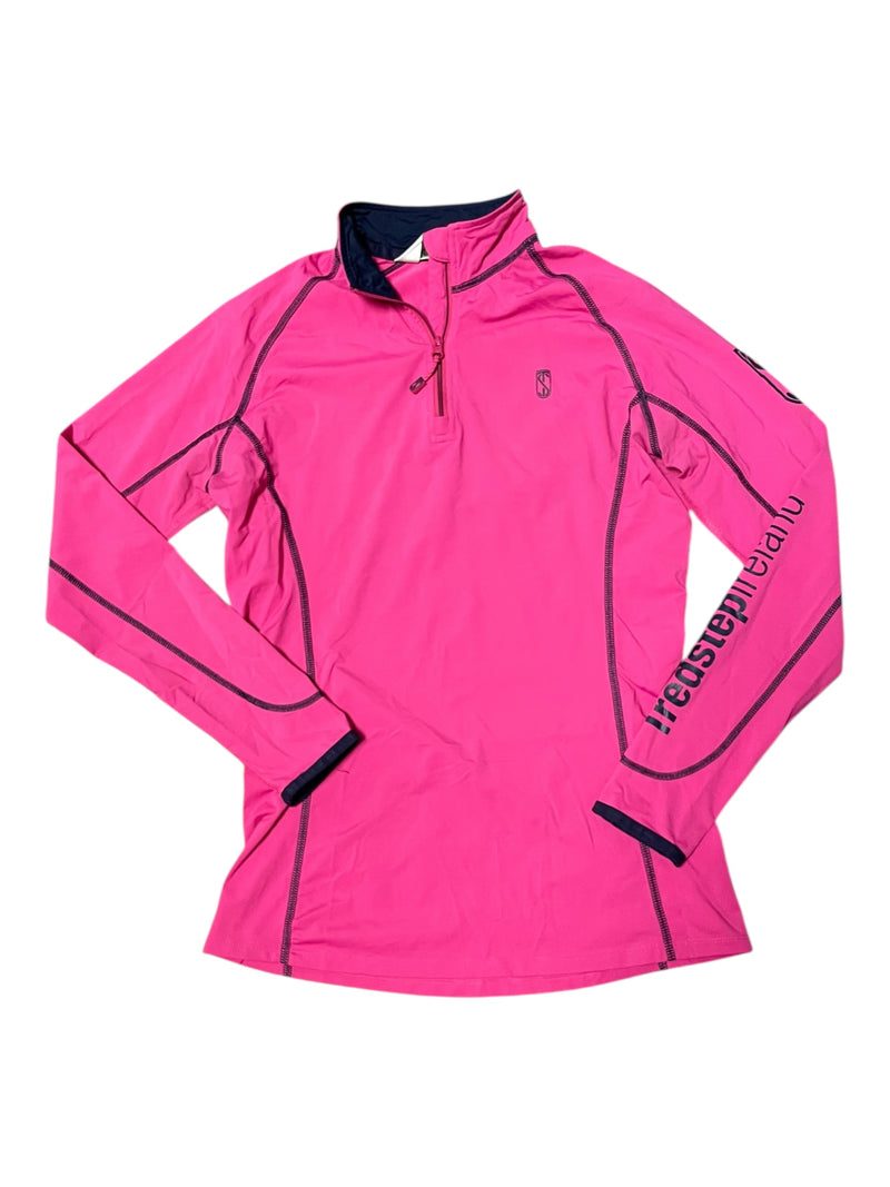Tredstep 1/4 Zip Base Layer - Pink/Navy - M - USED