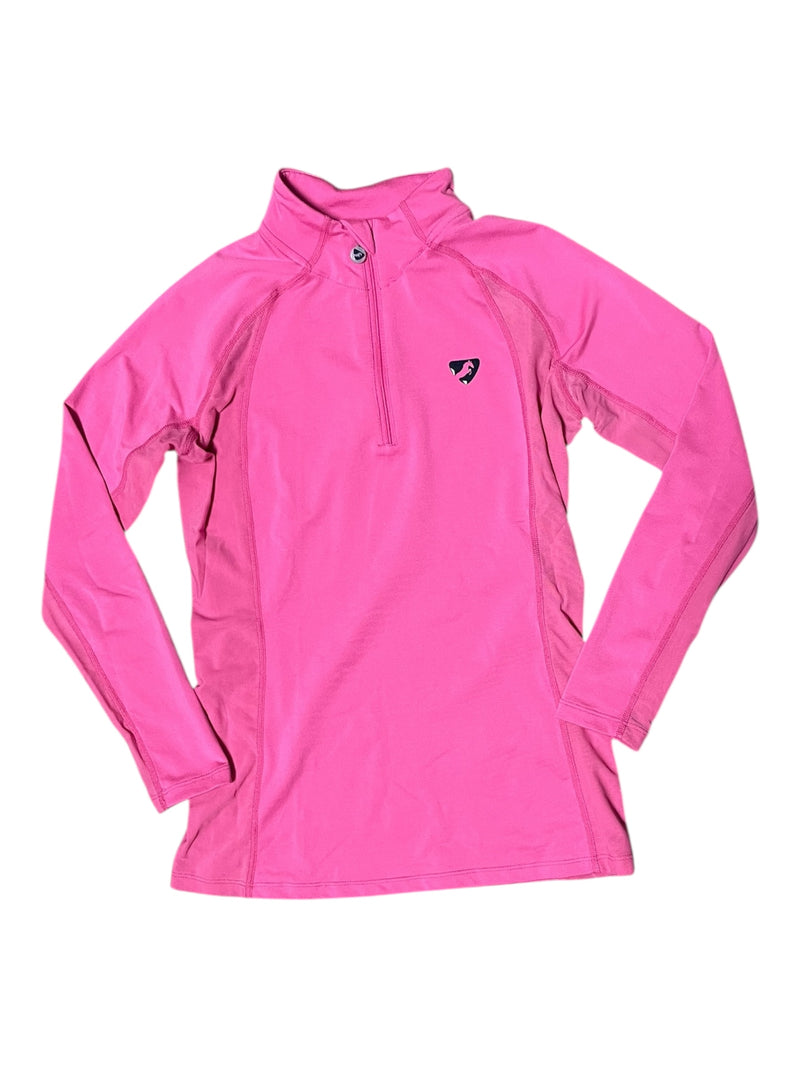 Aubrion LS Sun Shirt - Hot Pink - Youth 11-12 Year - USED