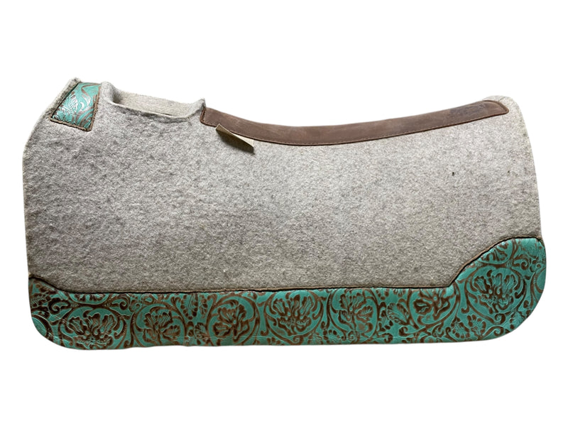 5 Star All Around Western Pad - Natural/Aquamarine - 1" 30x30" - USED