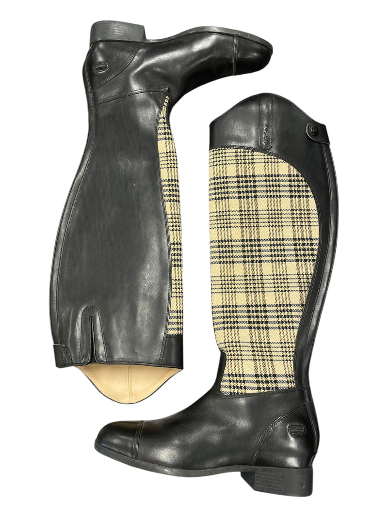 Ariat 5/A Baker Tall Boots - Black/Baker Plaid - 8.5B Med/Full - USED