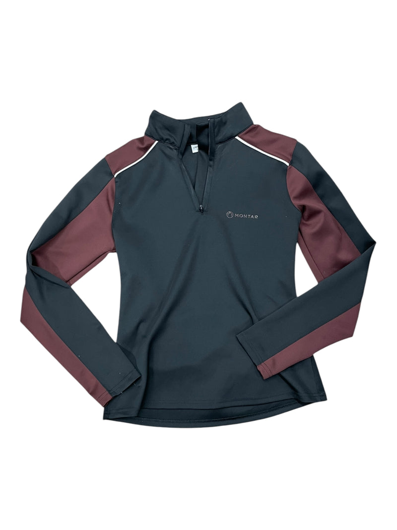 Montar 1/4 Zip Top - Maroon/Black - S - USED