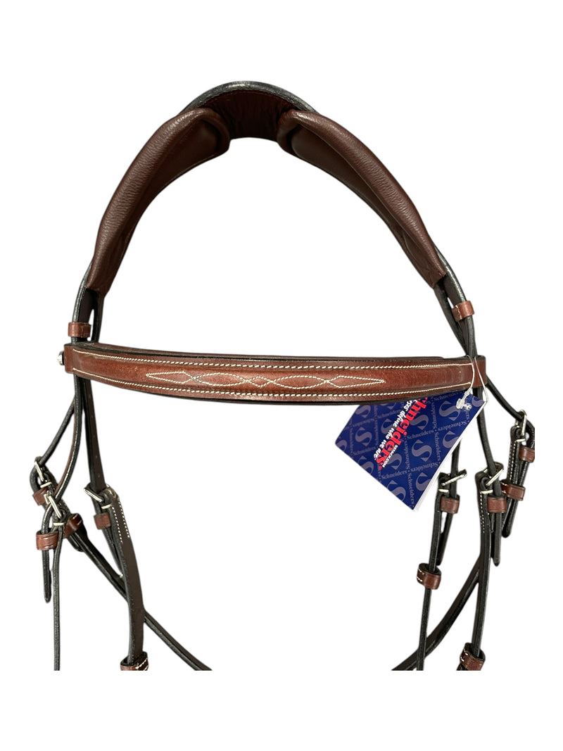 J Sterling Poll Relief Bridle *NWT* - Dark Chestnut - Cob - USED
