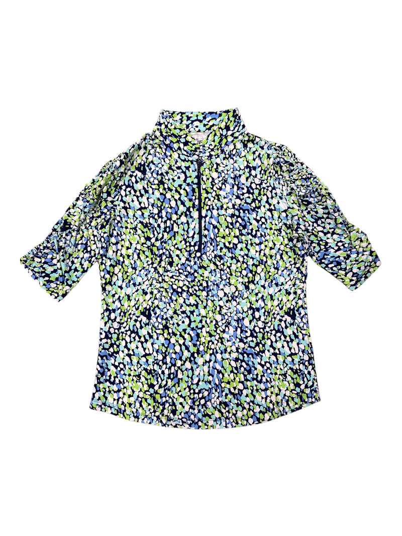 IBKUL SS Sun Shirt - Blue/Green Multi - S - USED