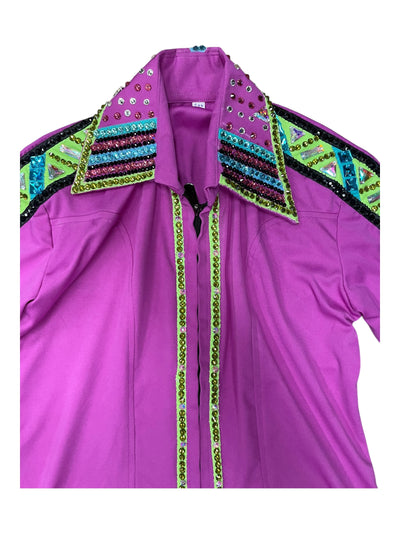 Western All Day Shirt - Purple/Bling - Custom Measurements - USED