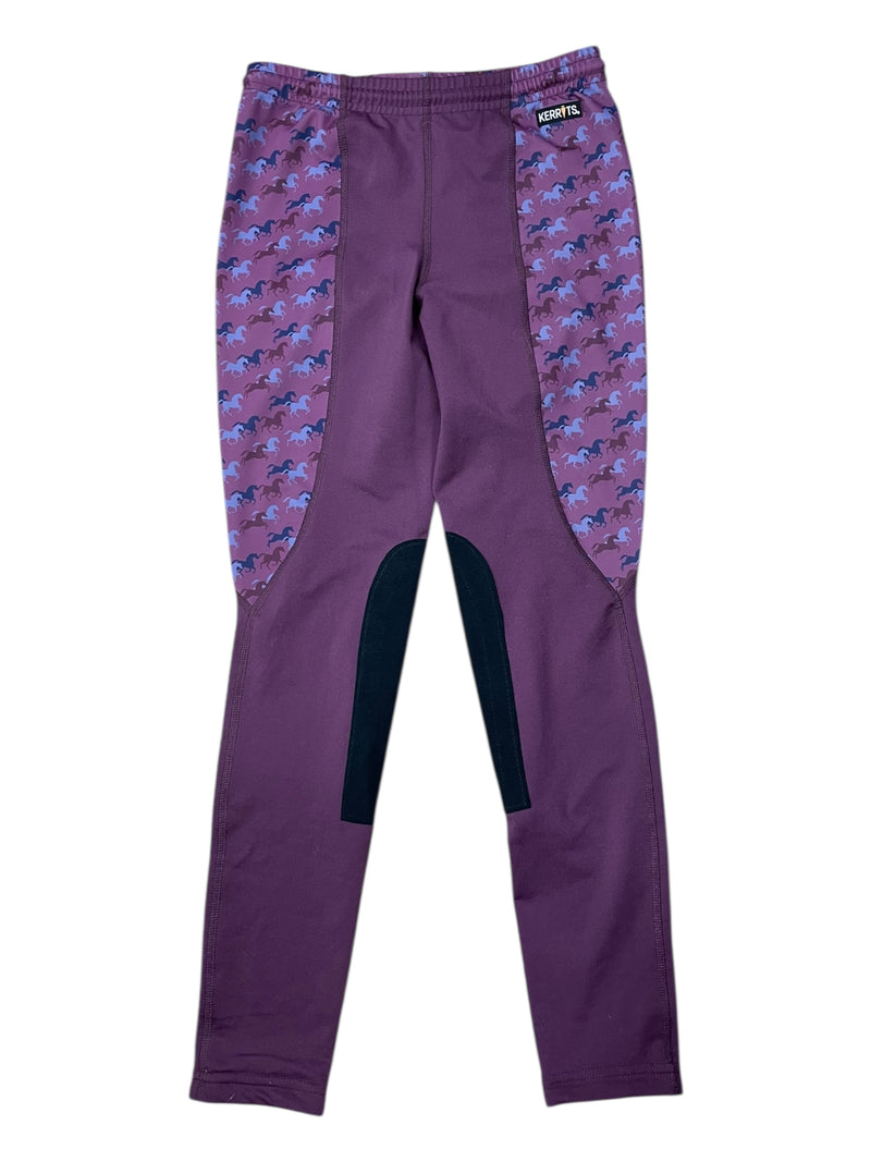 Kerrits KP Tights - Purple/Print - Youth XL - USED