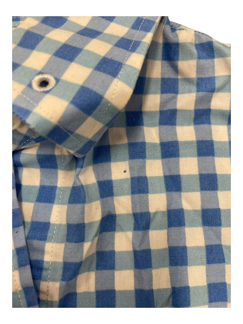 Blue Ribbon Boutique Saddle Seat Shirt - Blue/White - Youth S - USED