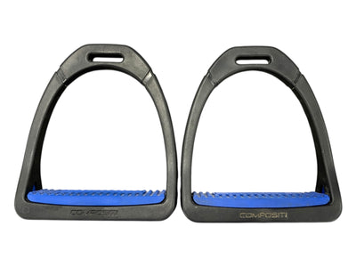 Compositi Stirrups - Black/Royal Blue - Approx 4 3/4" - USED