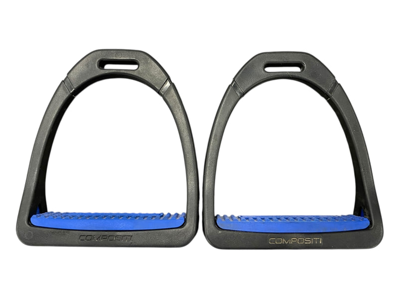 Compositi Stirrups - Black/Royal Blue - Approx 4 3/4" - USED