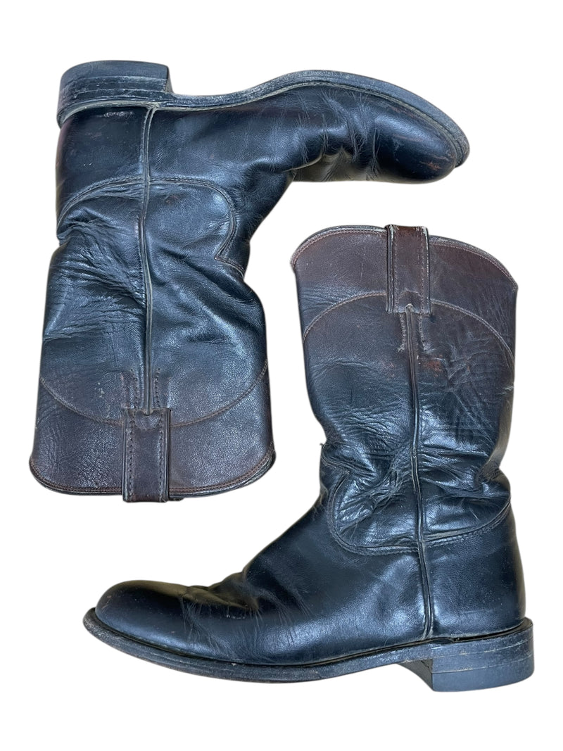 Justin Cowgirl Boots - Dark Brown/Black - 6.5 B - USED