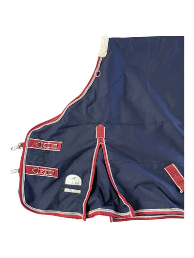 Smartpak Deluxe Midwt. T/O Blanket - Navy/Red/White - Approx 78" - USED