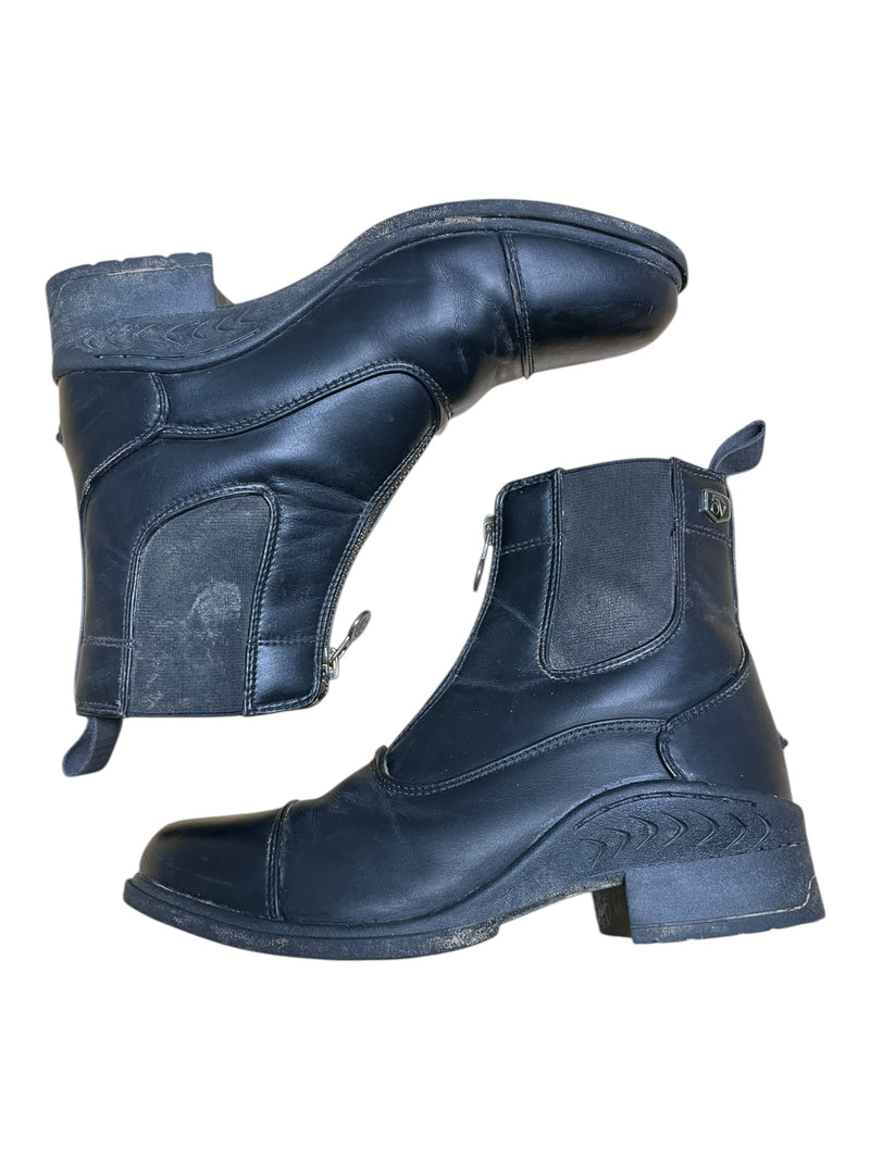 Ovation Zip Paddock Boots - Black - Size 4 - USED