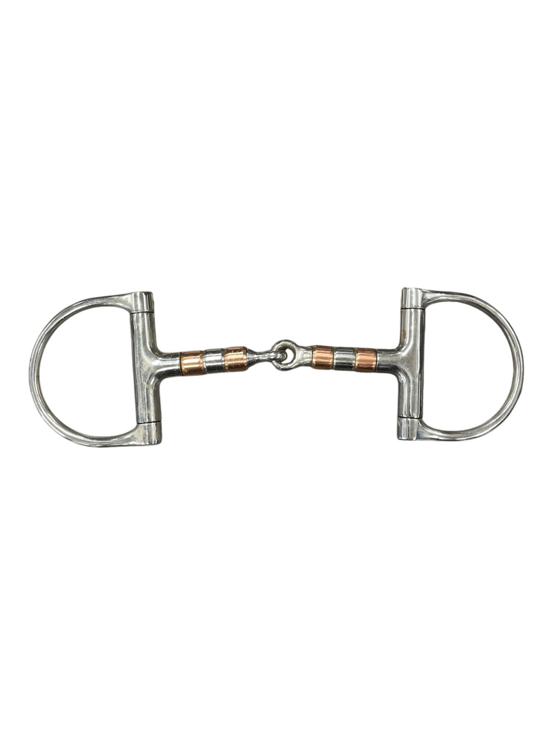 Partrade Snaffle Dee With Rollers - SS/Copper - Approx 5" - USED