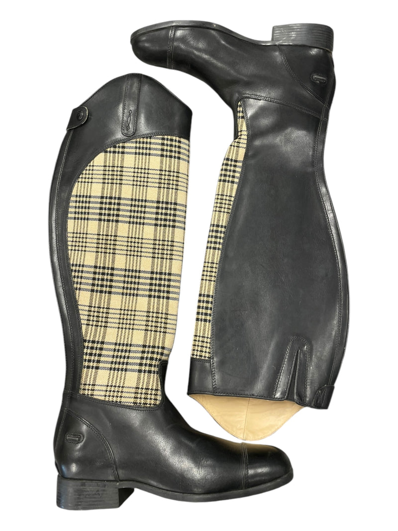 Ariat 5/A Baker Tall Boots - Black/Baker Plaid - 8.5B Med/Full - USED