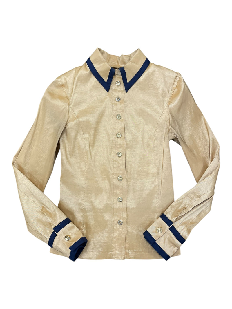 Sittin Pretty Custom Showmanship Outfit - Navy/Gold - Approx 4 - USED