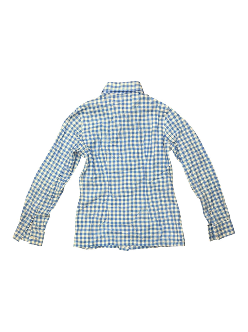 Blue Ribbon Boutique Saddle Seat Shirt - Blue/White - Youth S - USED