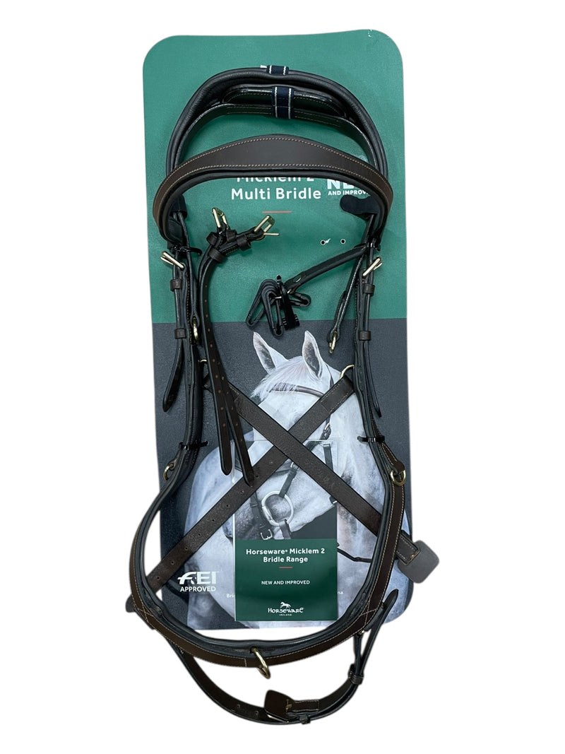Micklem 2 Multi Bridle *NWT* - Dark Havana - Large Horse - USED