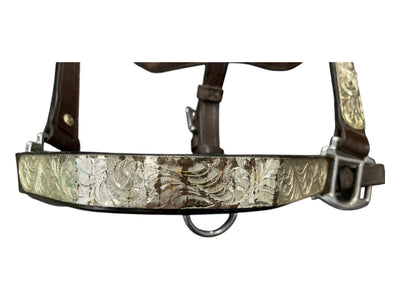 Western Show Halter/Lead - Brown/Silver - Approx F/S - USED