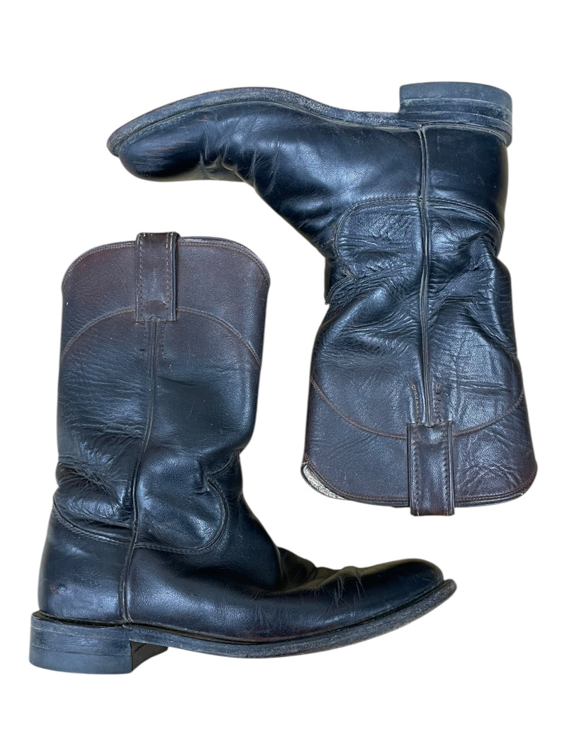 Justin Cowgirl Boots - Dark Brown/Black - 6.5 B - USED
